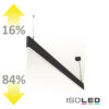 LED Hängeleuchte Linear Up&Down 600, 25W, prismatisch, linear- u. 90° verbindbar, schwarz, warmweiß