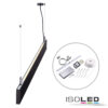 LED Hängeleuchte Linear Up&Down 1200, 40W, prismatisch, linear- u. 90° verbindbar, schwarz, warmweiß