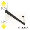 LED Hängeleuchte Linear Up&Down 1200, 40W, prismatisch, linear- u. 90° verbindbar, schwarz, warmweiß