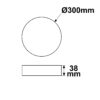 LED Deckenleuchte weiß, 24W, rund, DN300, warmweiß, dimmbar