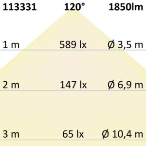 113331_3 LED Deckenleuchte schwarz, 24W, rund, DN300, warmweiß, dimmbar