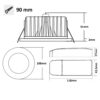 Cover Aluminium rund weiß für Sys-90