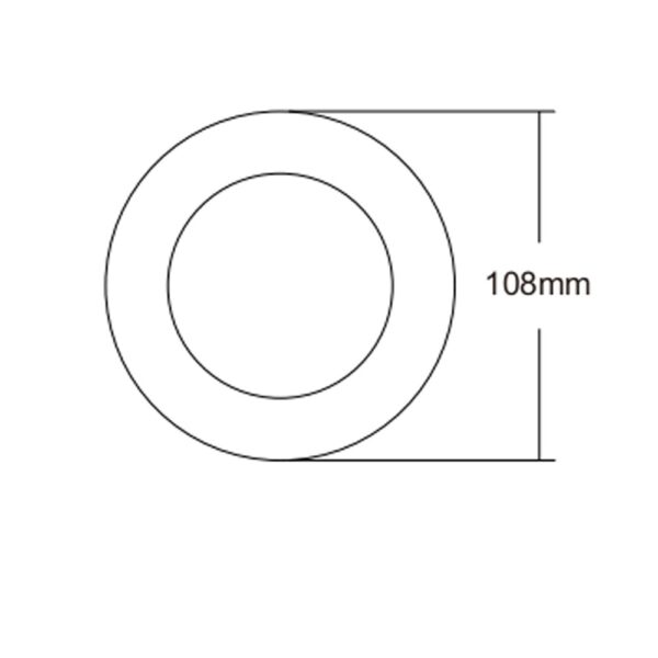 Cover Aluminium rund schwarz für Sys-90