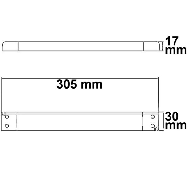 LED Trafo 12V/DC, 0-60W, SELV, ultraflach, schmal