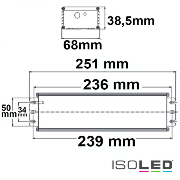 LED PWM-Trafo 24V/DC, 0-240W, 1-10V dimmbar, IP67