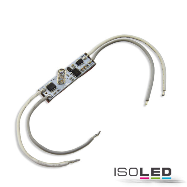 LED Mini PWM-Dimmer zum Einbau unter Profilcover, 1 Kanal, 12-24V DC 3A