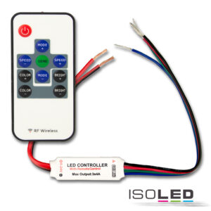 LED Strip Mini RGB Funk-Fernbedienung, 3 Kanal, 12-24V DC 3x2A
