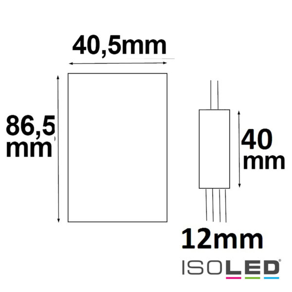 LED Strip Mini RGB Funk-Fernbedienung, 3 Kanal, 12-24V DC 3x2A