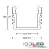 LED Aufbauprofil SURF12 Aluminium eloxiert, 550cm