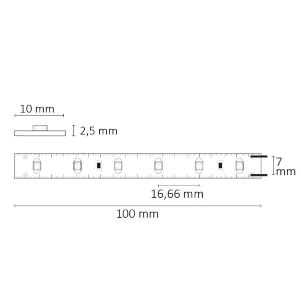 LED SIL842 Flexband, 24V DC, 2,4W, IP20, 4200K, 10m Rolle, 60 LED/m