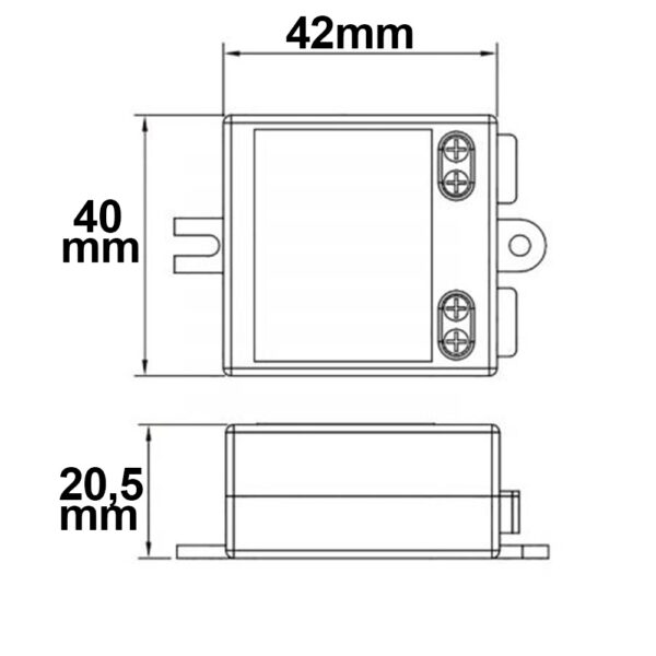LED Trafo 12V/DC, 0-10W, SELV, flach