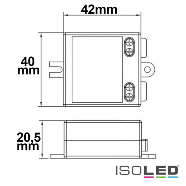 LED Trafo 12V/DC, 0-10W, SELV, flach