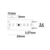 LED CRI930 Linear11 Flexband, 24V DC, 15W, IP54, 3000K, 5m Rolle, 280 LED/m
