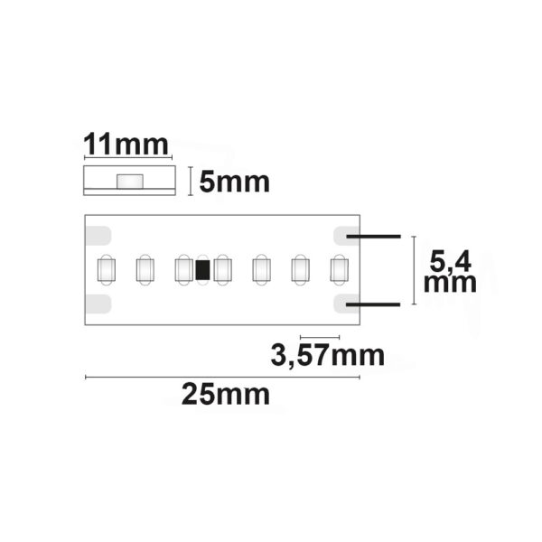 LED CRI930 Linear11 Flexband, 24V DC, 15W, IP54, 3000K, 5m Rolle, 280 LED/m