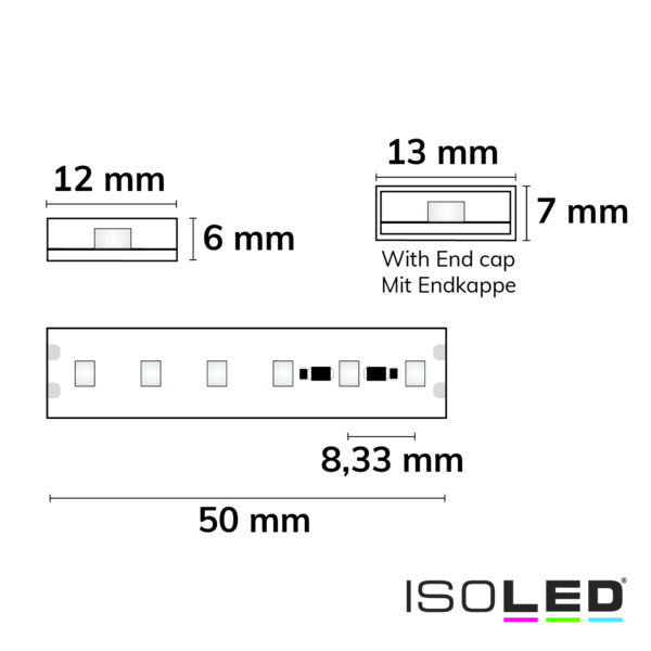 LED AQUA860 CC Flexband, 24V DC, 12W, IP68, 6000K, 15m Rolle, 120 LED/m