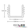 LED Aufbauprofil SURF12 BORDERLESS Aluminium pulverbeschichtet weiß RAL 9010, 200cm