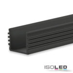 LED Aufbauprofil SURF12 BORDERLESS Aluminium schwarz pulverbeschichtet RAL 9005, 200cm
