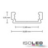 LED Aufbauprofil SURF12 FLAT Aluminium schwarz pulverbeschichtet RAL 9005, 200cm