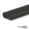 LED Aufbauprofil SURF12 FLAT Aluminium schwarz pulverbeschichtet RAL 9005, 200cm