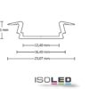 LED Einbauprofil DIVE12 FLAT Aluminium pulverbeschichtet weiß RAL 9010, 200cm
