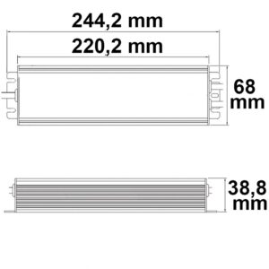 112712_skizze LED Trafo MW HLG240H-24B 24V/DC, 0-240W, 1-10V (100-240W) dimmbar, IP67, SELV
