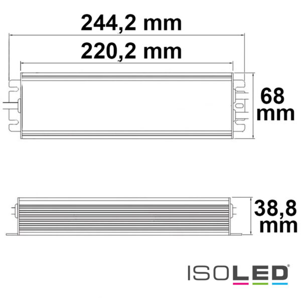 LED Trafo MW HLG240H-24B 24V/DC, 0-240W, 1-10V (100-240W) dimmbar, IP67, SELV