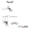 Clip-Eck-Verbinder (max. 5A) C1-310 für 3-pol. IP20 Flexstripes mit Breite 10mm, Pitch >12mm