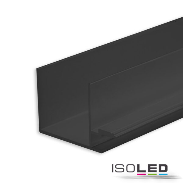 LED Trockenbauprofil Schattenfuge 8, schwarz pulverbeschichtet RAL 9005, 200cm