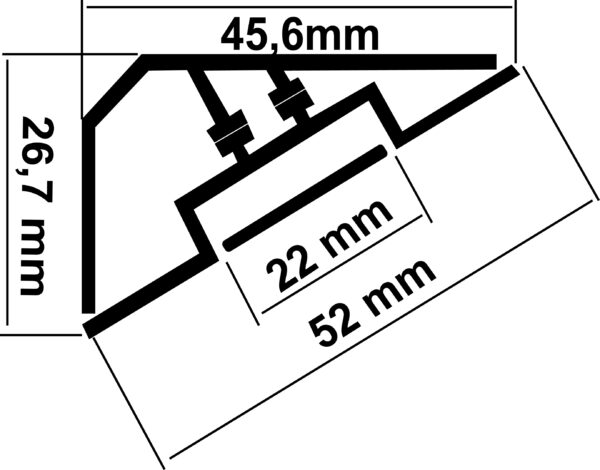 LED Eckprofil CORNER22 eloxiert L: 200cm