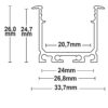 LED Einbauprofil DIVE24 Aluminium eloxiert, 200cm
