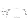 Abdeckung COVER3 opal/satiniert 200cm für Profil SURF12 RAIL/BORDERLESS (FLAT)