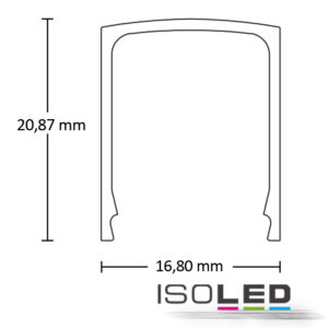 112869_skizze Abdeckung COVER4 opal/satiniert 200cm für Profil SURF12 RAIL/BORDERLESS (FLAT)