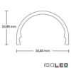 Abdeckung COVER5 opal/satiniert 200cm für Profil SURF12 RAIL/BORDERLESS (FLAT)