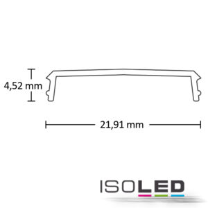 112871_skizze Abdeckung COVER7 opal/satiniert 200cm für Profil CORNER12