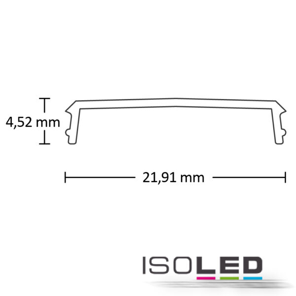 Abdeckung COVER7 opal/satiniert 200cm für Profil CORNER12