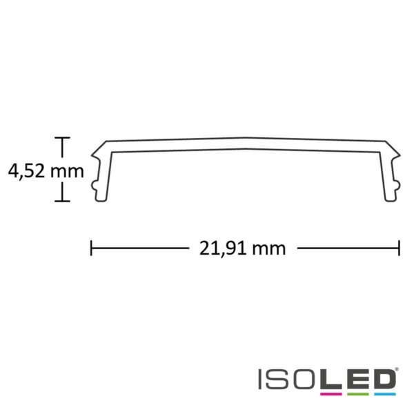 Abdeckung COVER7 opal/satiniert 200cm für Profil CORNER12