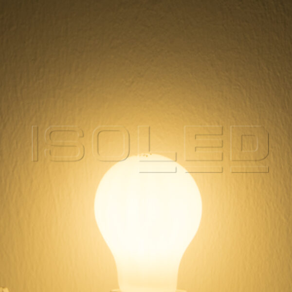 E27 LED Birne, 8W, milky, warmweiß, dimmbar
