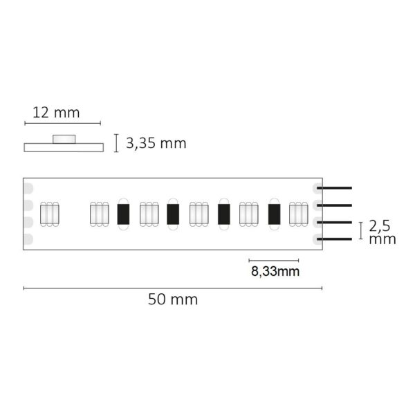 LED HEQ HighPower RGB Flexband, 24V DC, 28,8W, IP20, 5m Rolle, 120 LED/m