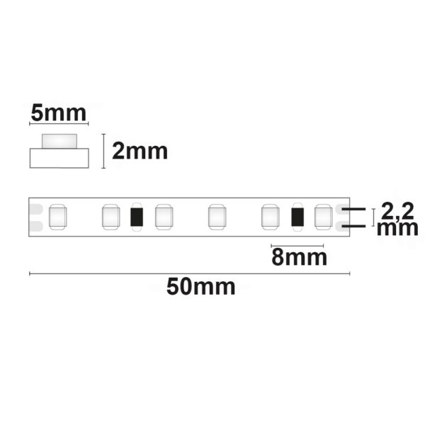 LED CRI942 MICRO Flexband, 24V DC, 9,6W, IP20, 4200K, 5m Rolle, 120 LED/m