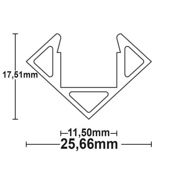 LED Eckprofil CORNER11 Aluminium eloxiert, 200cm