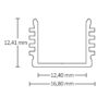 LED Aufbauprofil SURF12 BORDERLESS Aluminium eloxiert, 200cm