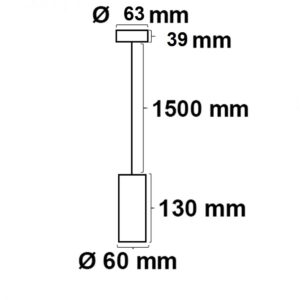 114214-2 Pendelleuchte 130 GU10, rund, schwarz, exkl. Leuchtmittel