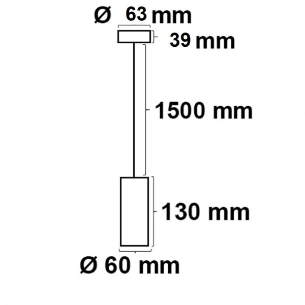 Pendelleuchte 130 GU10, rund, schwarz, exkl. Leuchtmittel
