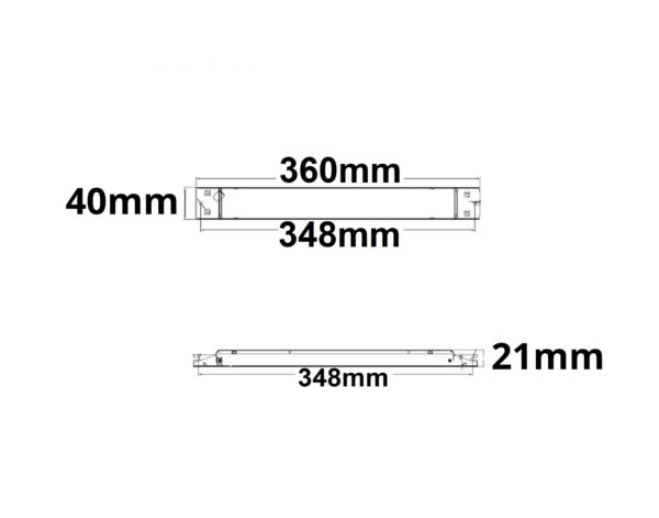 LED Leuchten-Trafo 24V/DC, 0-150W, flach
