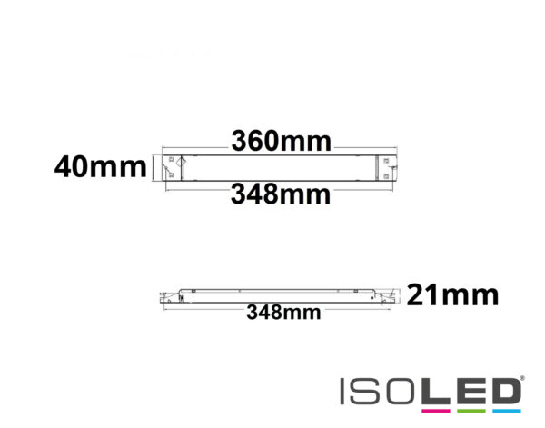 LED Leuchten-Trafo 24V/DC, 0-150W, flach