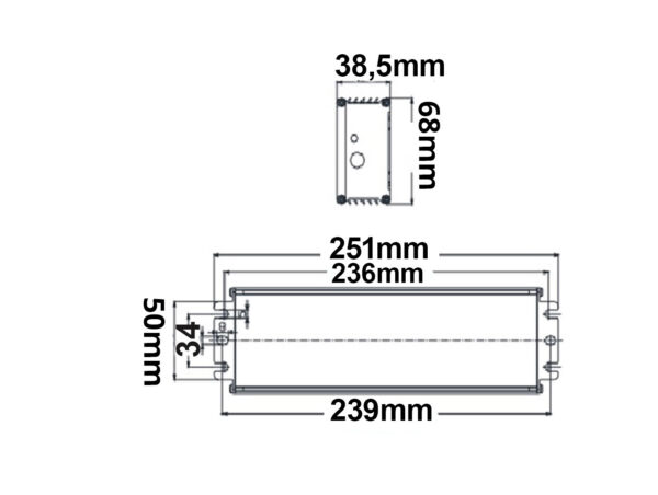 LED PWM-Trafo 48V/DC, 0-250W, 1-10V dimmbar, IP67