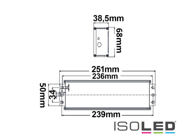 LED PWM-Trafo 48V/DC, 0-250W, 1-10V dimmbar, IP67