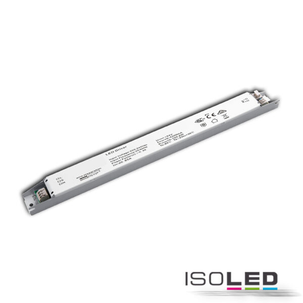 LED Leuchten-Trafo 24V/DC, 0-100W, SELV, flach, schmal