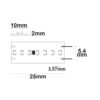 LED CRI927 Linear10 Flexband, 24V DC, 15W, IP20, 2700K, 5m Rolle, 280 LED/m