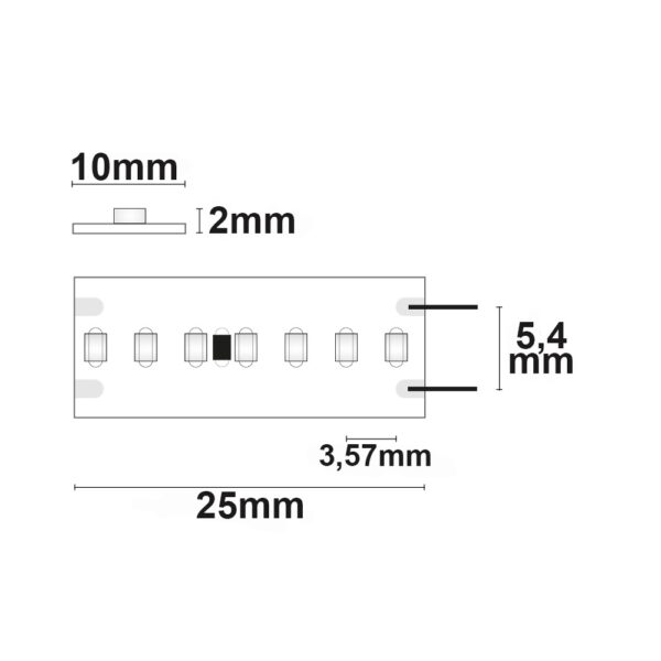 LED CRI927 Linear10 Flexband, 24V DC, 15W, IP20, 2700K, 5m Rolle, 280 LED/m